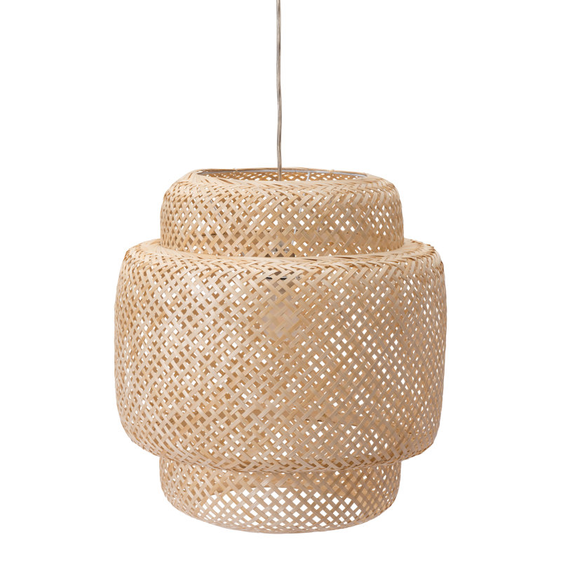 Natural Woven Polyester Straw Drum Ceiling Pendant Light