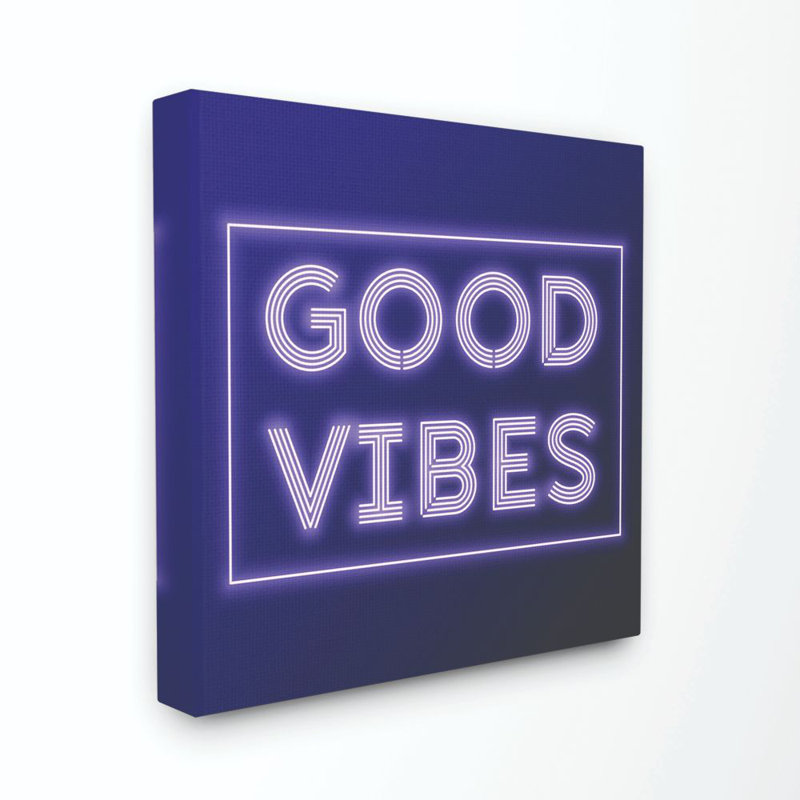 «Good Vibes» par Dawn Vietnam, reproduction d'art texturée, Toile tendue, H 17 po x l 17 po