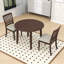 Ensemble repas compact 3 pièces avec table rabattable et 2 chaises rembourrées pour économiser de l'espace-1298205773-1298205771