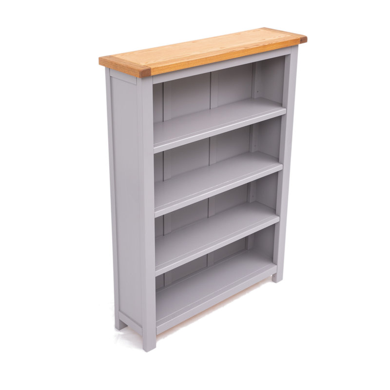 Venice 120cm H Standard Bookcase, Grey, (4 Shelves) 120cm H x 89cm W x 25cm D