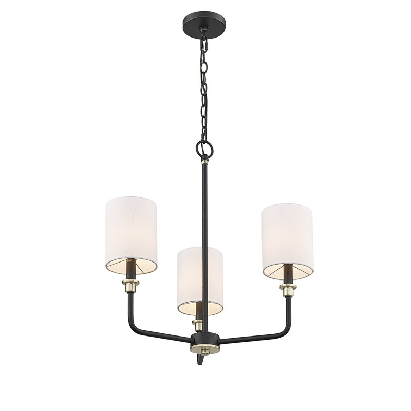 3 - Light Steel Dimmable Chandelier