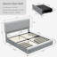 Structure de lit tapissier avec 2 tiroirs de rangement Kendrall-1663550278-1663550272