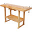 Établi en bois de 55 po, banc de travail du bois robuste avec poignée réglable, banc de travail de table avec capacité de charge de 300 lb avec rangement pour garage, atelier et rangement