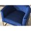 Chaise rembourrée de style moderne avec housse en velours pour balcon, - bureau courbé bleu doux, maison