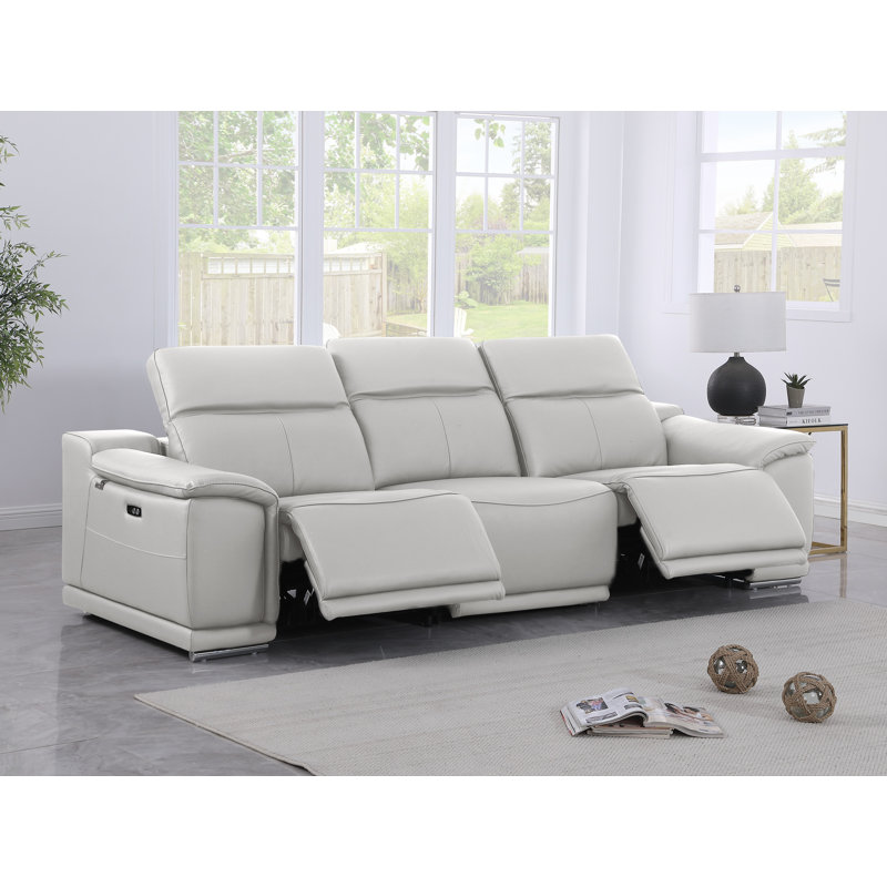 Canapé inclinable électrique Divanitalia, Gris clair