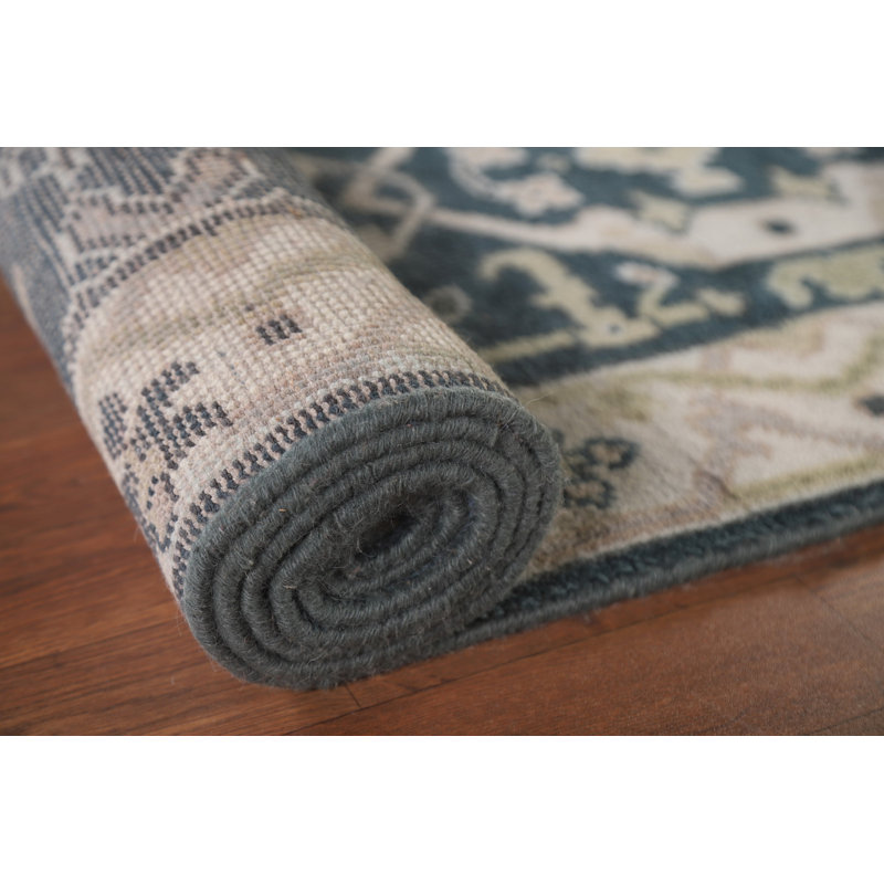 Tapis bleu Oushak Indo