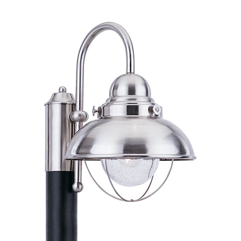 Tête de lanterne câblée à 1 lumière de 15,75 po Audrey, Acier inoxydable brossé
