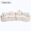 Canapé modulaire 110 po Boucle, canapé modulaire rembourré 2 pièces avec coussins, tissu chenille moelleux nuage-1564393097