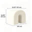 Modern Bouclé U-Shaped Arch Ottoman Cream Teddy Fabric Sculptural Stool Side Table for Living Room