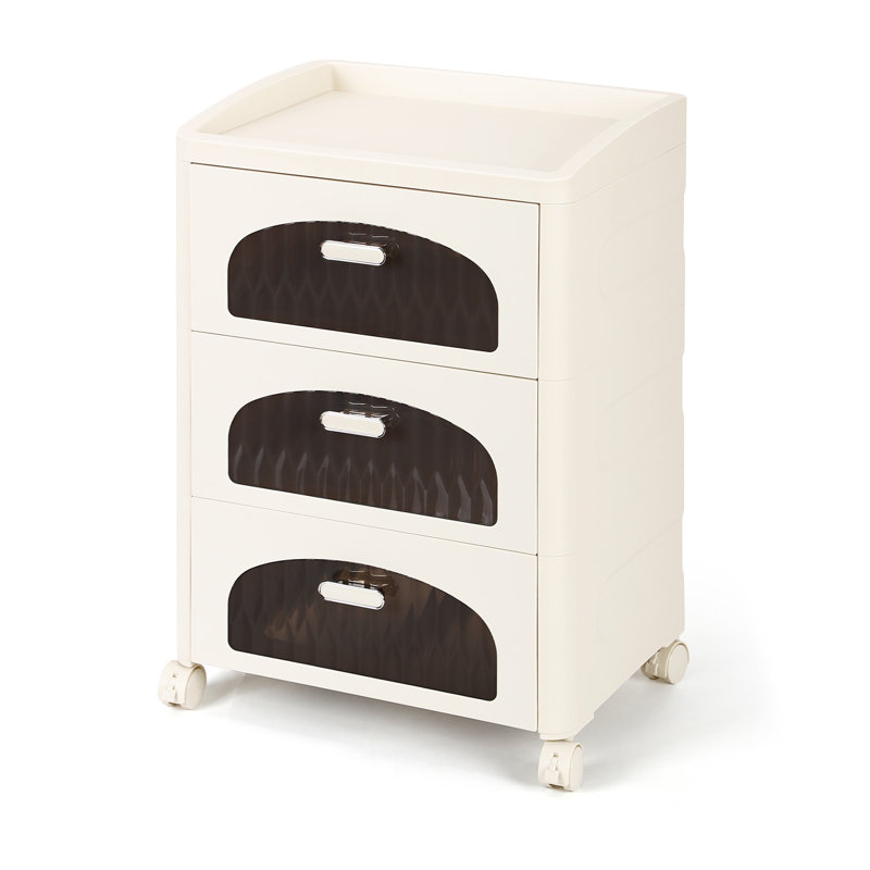 Table de chevet 3 tablettes blanche