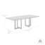 Oleson 39" Wide Rectangular Dining Table in Concrete and Black Metal