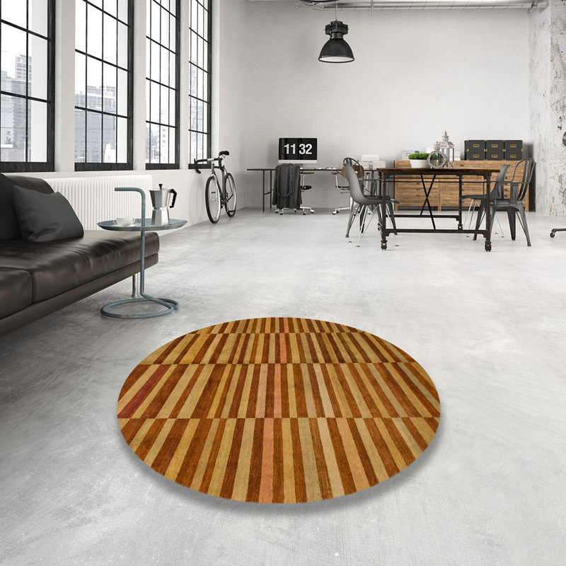 Tapis abstrait moderne 1540, Rond 8 pi