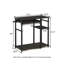 Table de bureau d'ordinateur avec 2 tablettes pour le rangement de bureau et de salon peu encombrant, espresso / noir-813838357