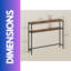 Annelisse 100cm Industrial Slim Console Table With 2 Shelves