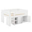 Lit mezzanine double avec armoire de rangement et tableau noir, structure en bois robuste, conception peu encombrante-1923862460