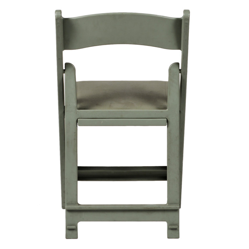 Chaise pliante rembourrée en résine, Gris