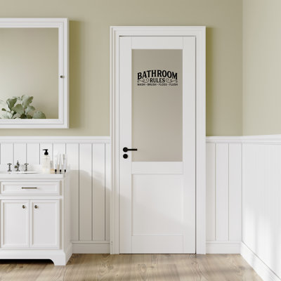 Bathroom Door Solid Manufactured Wood Prefinished Glass Standard Door