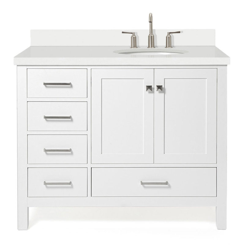 Ensemble de meuble-lavabo simple 43 po Cambridge, Blanc