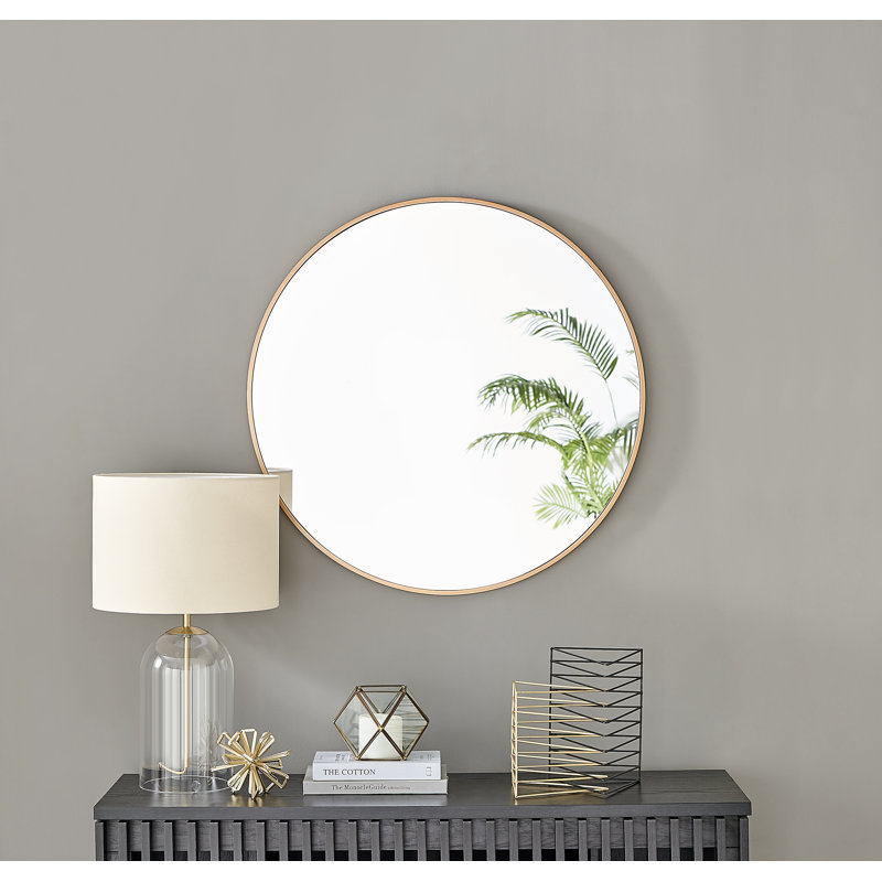 Miroir mural Alcantera, Cuivre, 35,8 po x 35,8 po