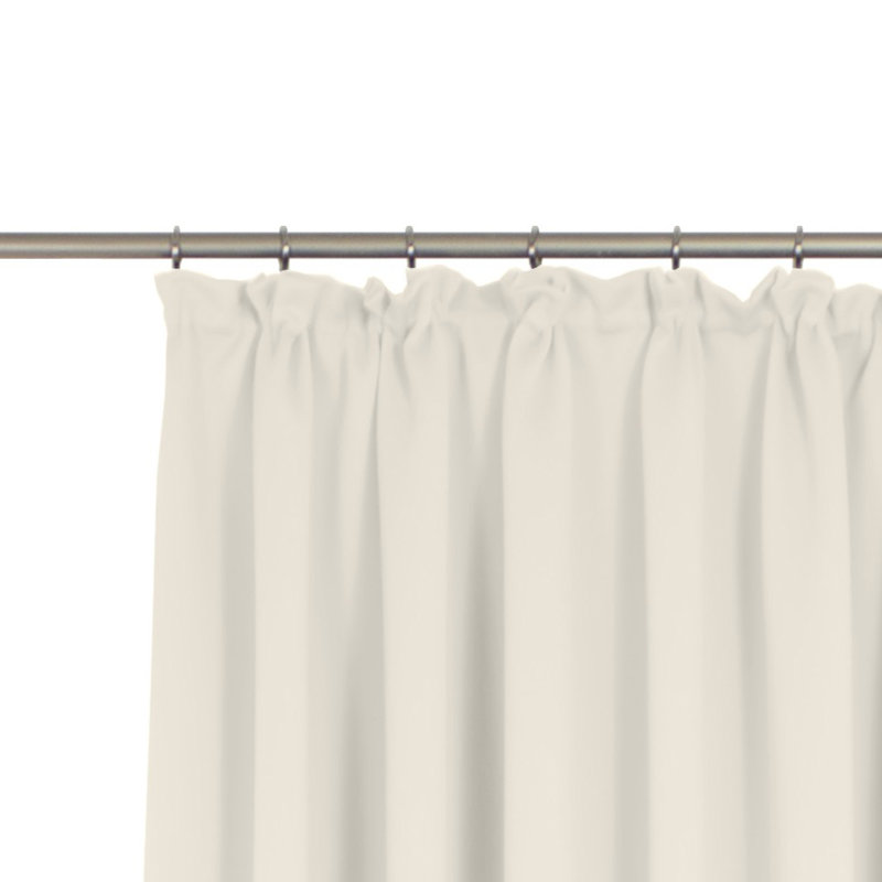 Marybel Room Darkening Single Curtain Panel, Cream, 132W x 225D cm