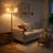 Monte FLOOR LAMP WITH PAPER RATTAN WEAVE SHADE