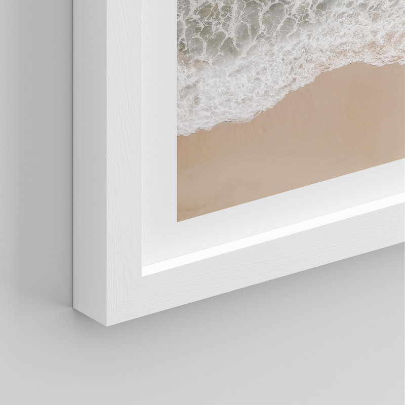 «Teal Ocean Beach Coastal Turquoise Photographie» sur papier, Blanc, H 10 po x l 8 po