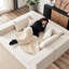 Velours côtelé beige modulaire - facile à déplacer, pour le salon, la chambre à coucher, un appartement de luxe sans assemblage, la chambre d'amis-121117707