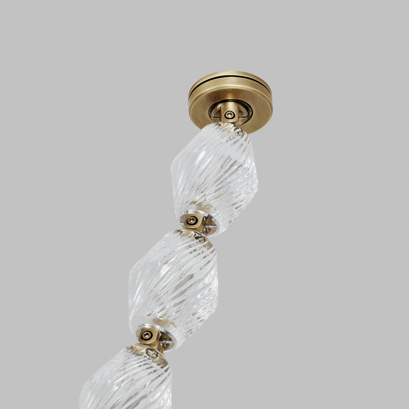 Collier 240 Chandelier, 254.8" H x 2" W x 2" D, Hand Rubbed Antique Brass