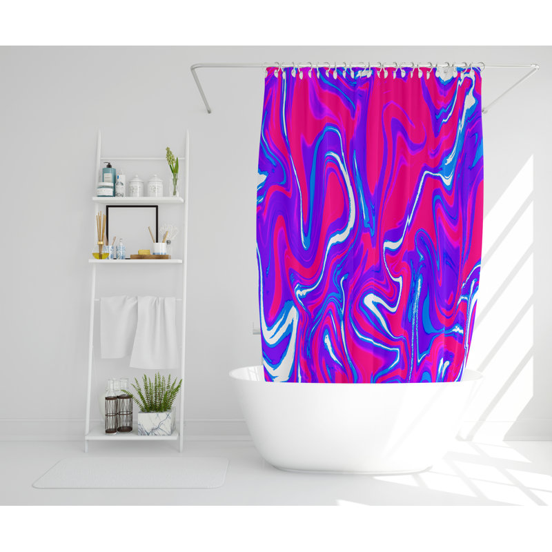 Flemming Polyester Shower Curtain Set, 168cm H x 168cm W