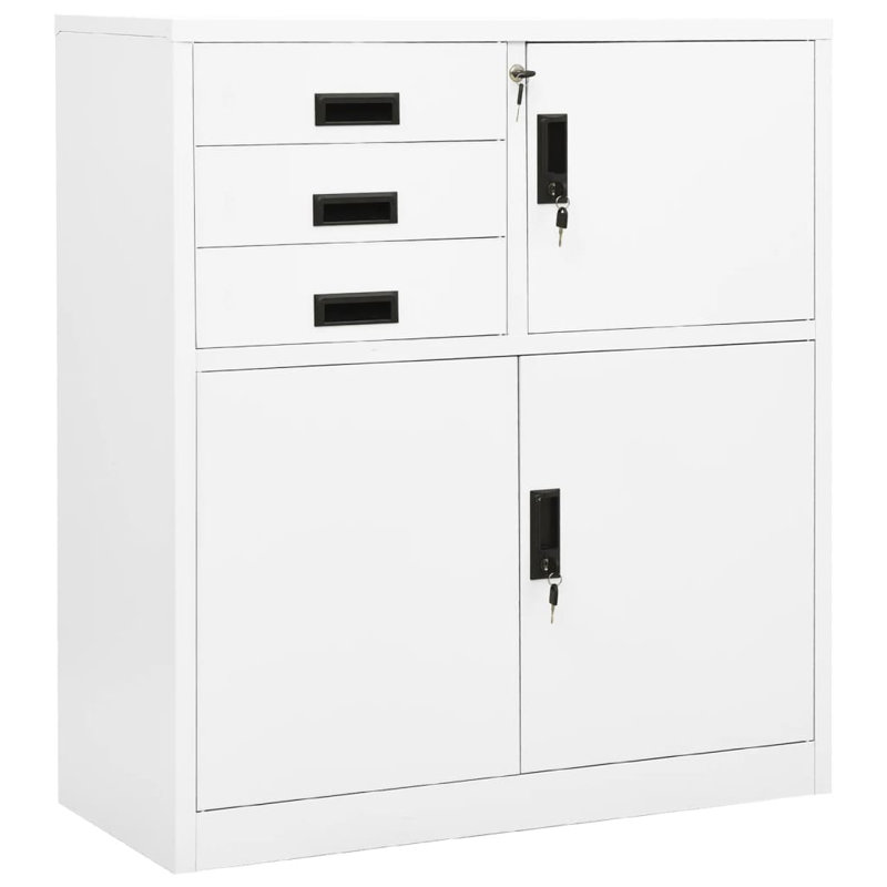 Bryshon 3 -Door 3 -Drawer, White