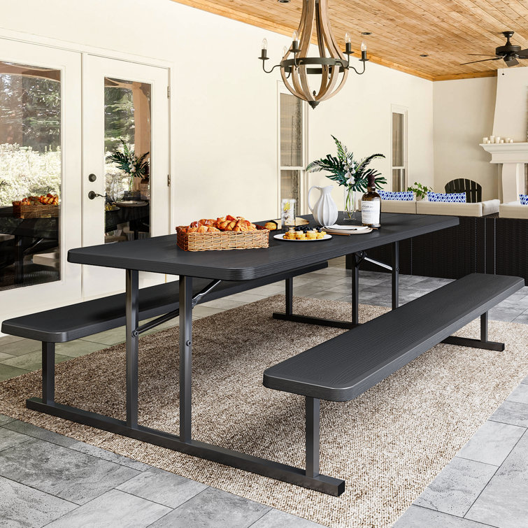 Adanna Rectangular Folding 6 - Person Dining Set (incomplete)