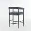 Tabouret de comptoir avec accoudoirs à hauteur de siège 25,6 po Cloretta