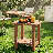 Classic Solid Wood Patio Side Table-1024188077