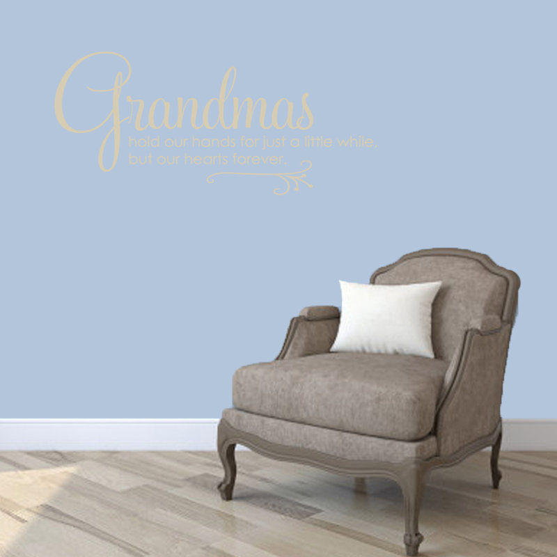 Décalcomanie murale "grand-mère" à la main, Beige