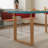 Innovative tempered glass and solid wood table-1353403693