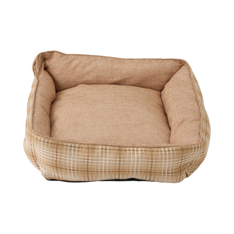 Pet Bed, Khaki, Small (13cm H x 50cm W x 40cm D)