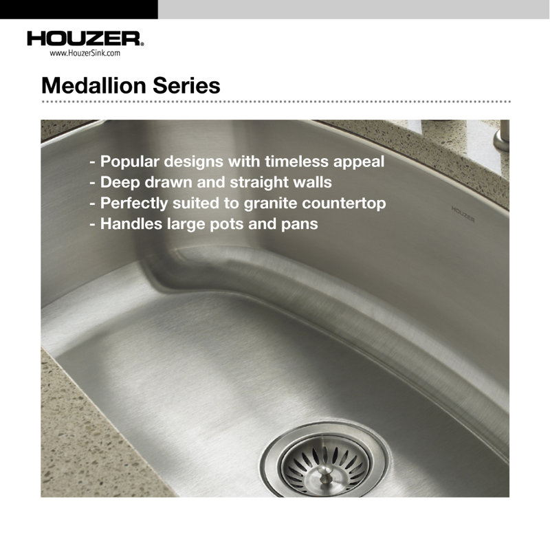 Medallion Classic 31.5'' L Double Bowl Stainless Steel Kitchen Sink