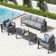 Alturas Standalone Product 73" Wide Outdoor Reversible Patio Sofa with Cushions