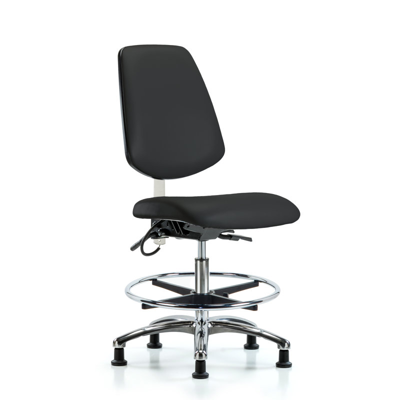 Chaise de dessin Tristan, Noir, Patins, Inclus