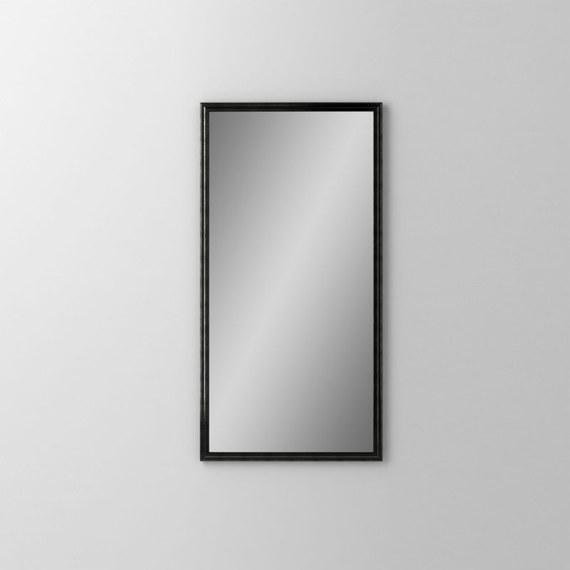 Main Line Vanity Mirror, 30''H x 16'' W x 1.63'' D, Brushed Black