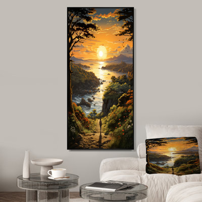 «Sunrise Kid Solutide», art mural bord de mer tropical