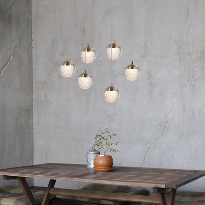 Luminaire suspendu sphère 6 lumières Heatherly