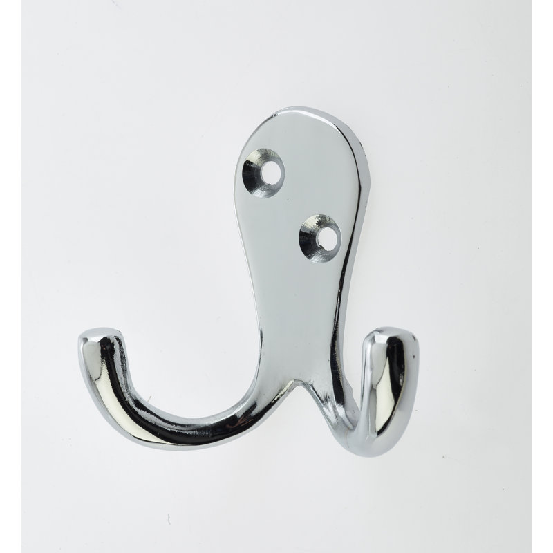 53Mm SB Double Robe Hook, Polished Nickel