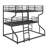 Full XL Over Twin XL Over Queen Size Triple Bunk Bed With Long And Short Ladder-1164807343