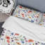 Fleur bleue et rouge - Ensemble de housse de couette Cabin & Lodge-187289139