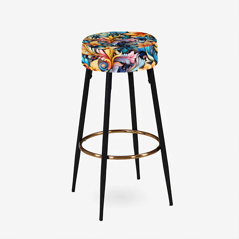 Ensemble de 2 tabourets de bar colorés au printemps