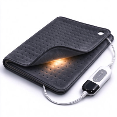 Electric Heating Pad for Pain Relief, 6 Heat Settings, 33.5" x 17.7" Large Flannel Heating Pad, Fast 100W Warming, Wired Controller, for Bed, Sofa, Home Heat Therapy, Warm Gift for Family