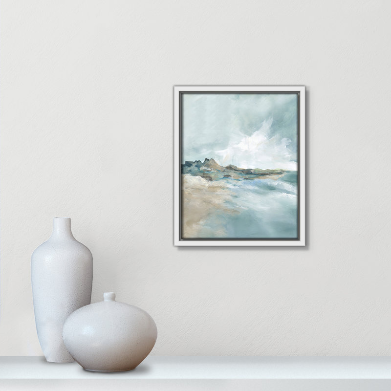 Impression Coralie Sandpoint par Carol Robinson, H 11,5 po x l 9,5 po, Blanc