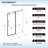 WOODBRIDGE Frameless Shower Doors 66-72" Width x 76"Height with 5/16"(8mm) Clear Tempered Glass-124456161