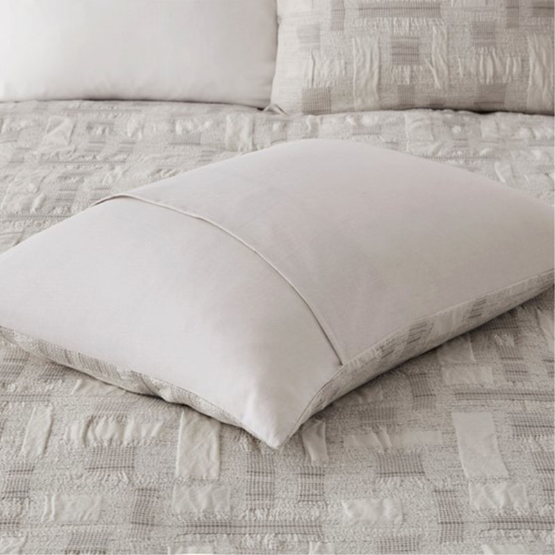 Ensemble de housse de couette en jacquard de coton 3 pièces, Full Duver Cover + 2 Pillow Shams